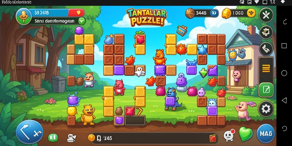 Tampilan gameplay Puzzle yang seru dan menarik di 3446.
