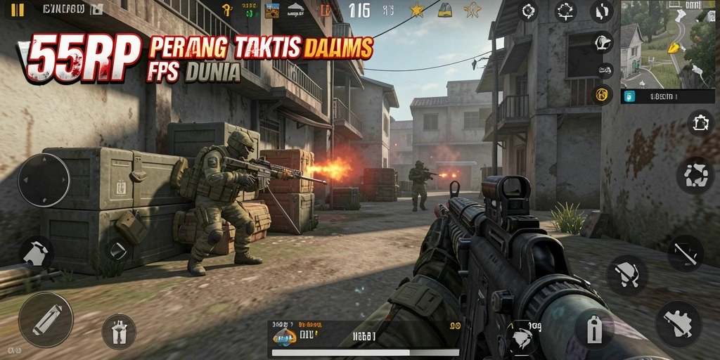 Gameplay mendebarkan di dalam 55RP dengan pertempuran intens.