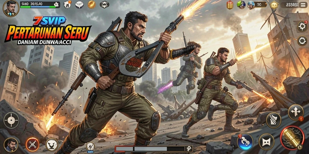 Tangkapan layar 7SVIP menampilkan momen aksi seru di dalam game.