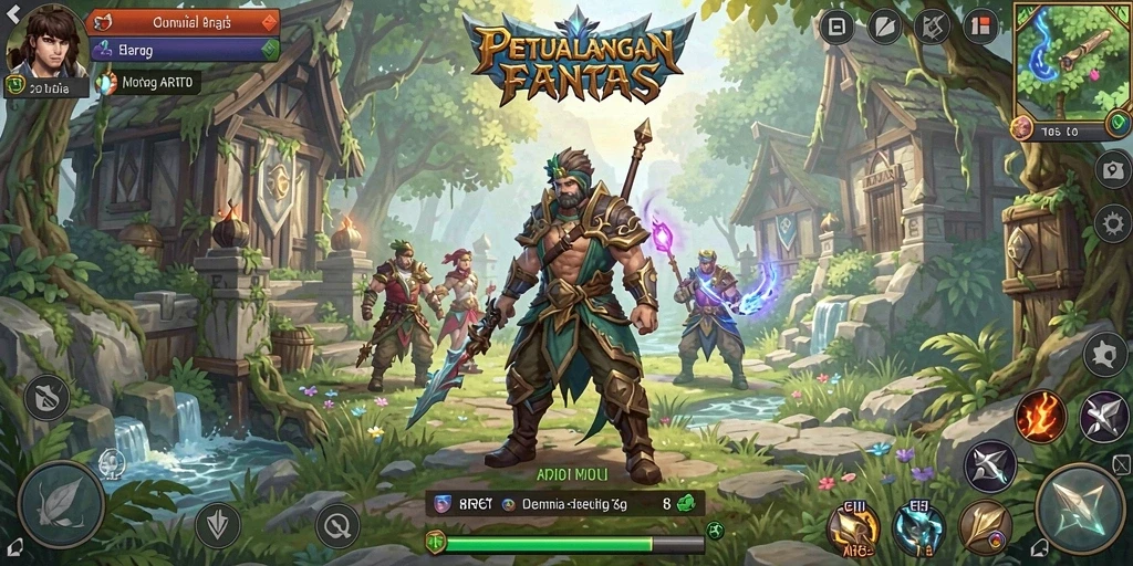 Gameplay mendebarkan dalam dunia fantasi 8II.
