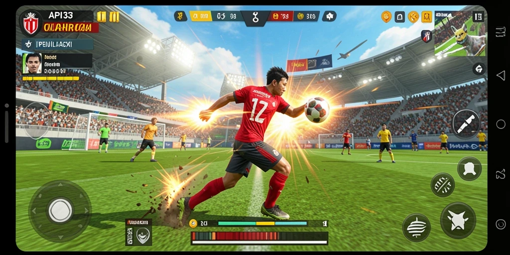 Tangkapan layar menunjukkan gameplay seru dalam API33.