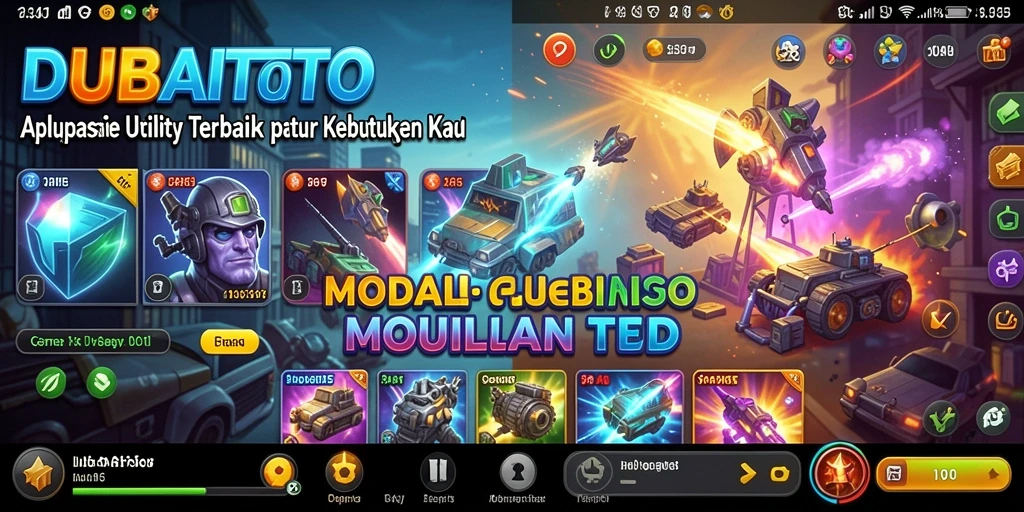 Screenshot aplikasi DUBAITOTO yang menampilkan fitur Utility.