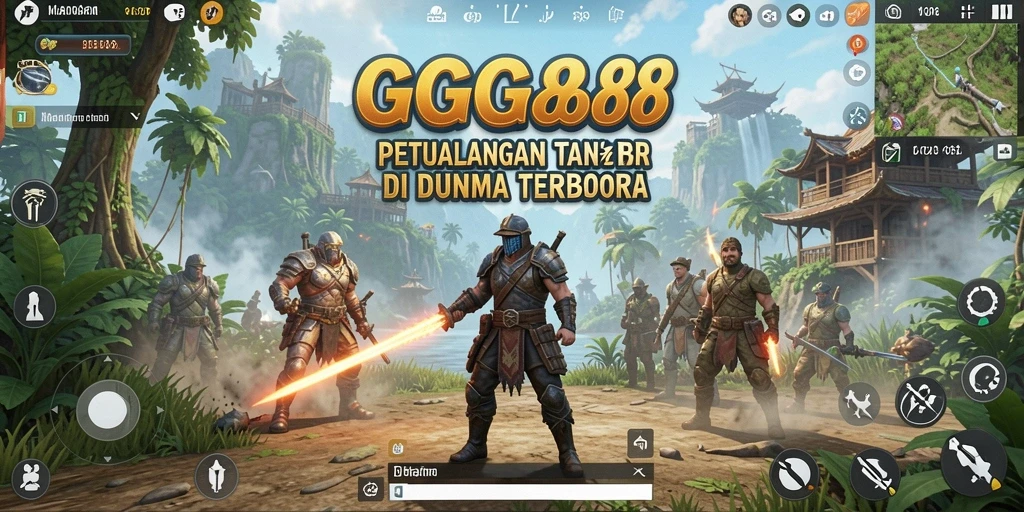 Tampilan gameplay GGG888 yang menakjubkan di dunia terbuka.