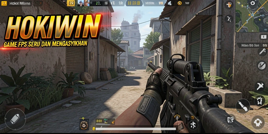 Screenshot HOKIWIN menampilkan aksi tembak-menembak yang mendebarkan.