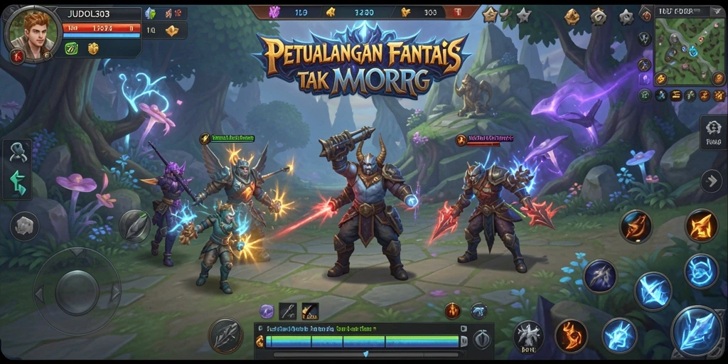 Tampilan gameplay <strong>JUDOL303</strong> yang menakjubkan dan mendalam dalam dunia MMORPG.