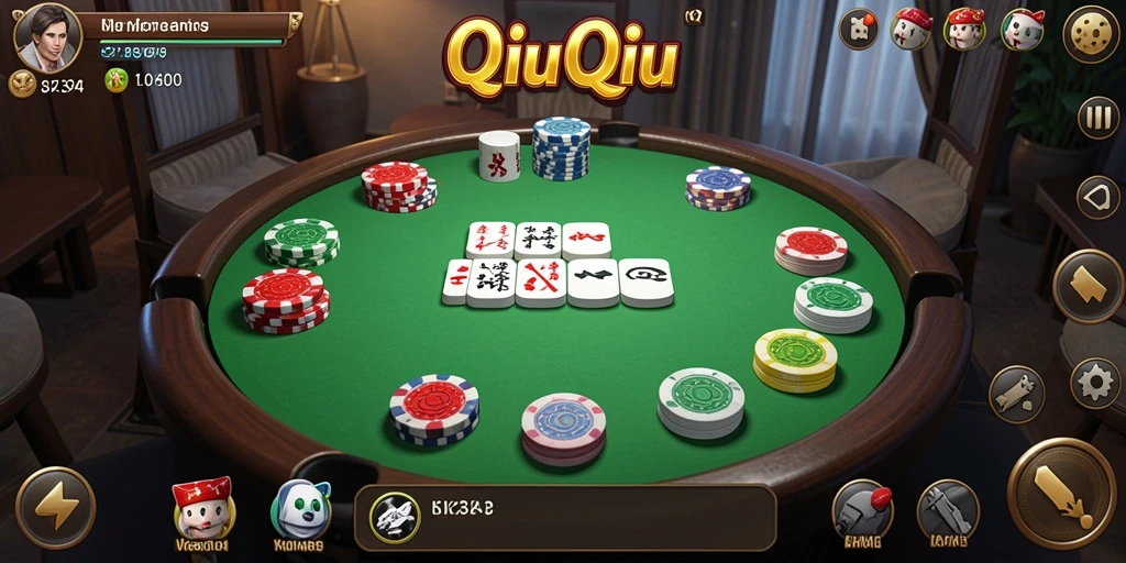 Tangkapan layar gameplay seru dari K234 saat bermain QiuQiu.