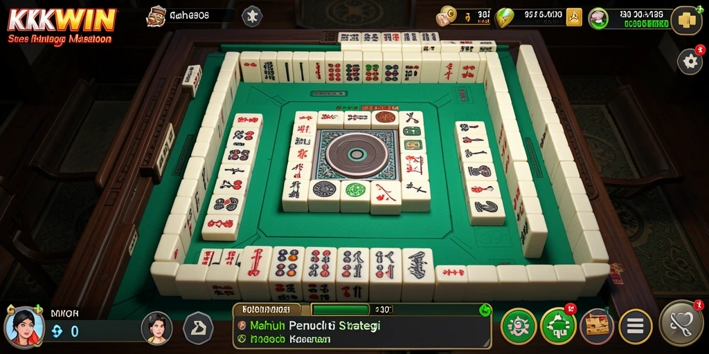 Screenshot permainan KKWIN menampilkan aktivitas Mahjong yang seru.
