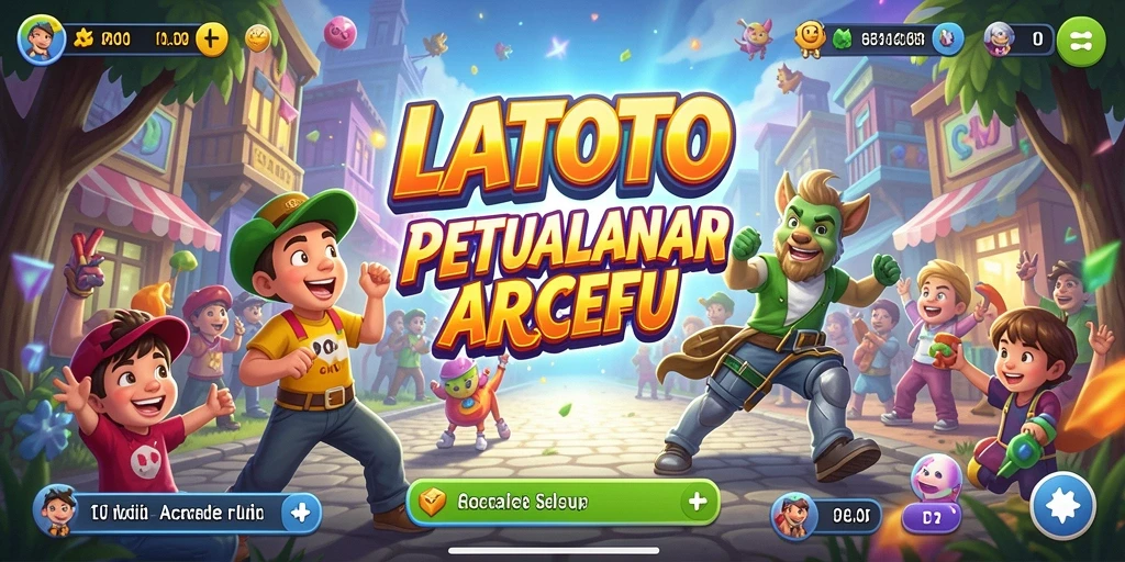 Tangkapan layar gameplay LATOTO menampilkan aksi seru di level arcade.
