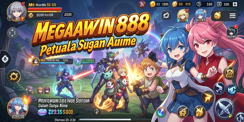 Screenshot gameplay MEGAWIN888 menampilkan karakter Anime beraksi dengan grafik menawan.