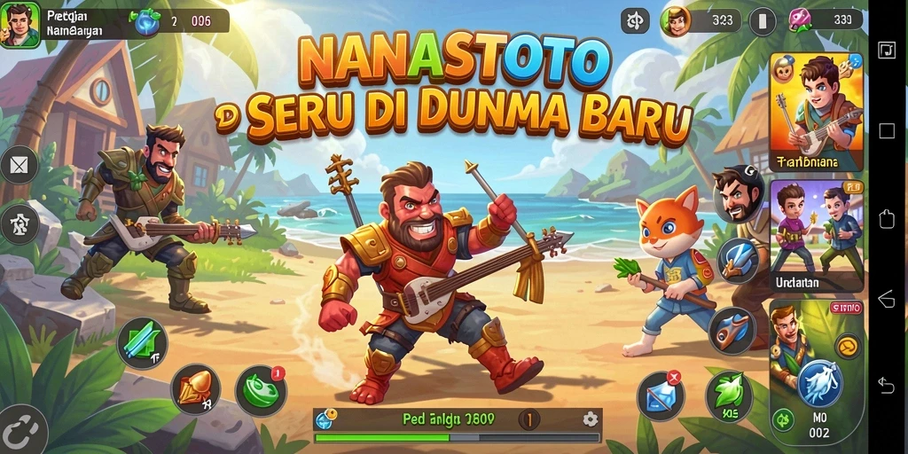 Gameplay mendebarkan di dunia petualangan NANASTOTO.