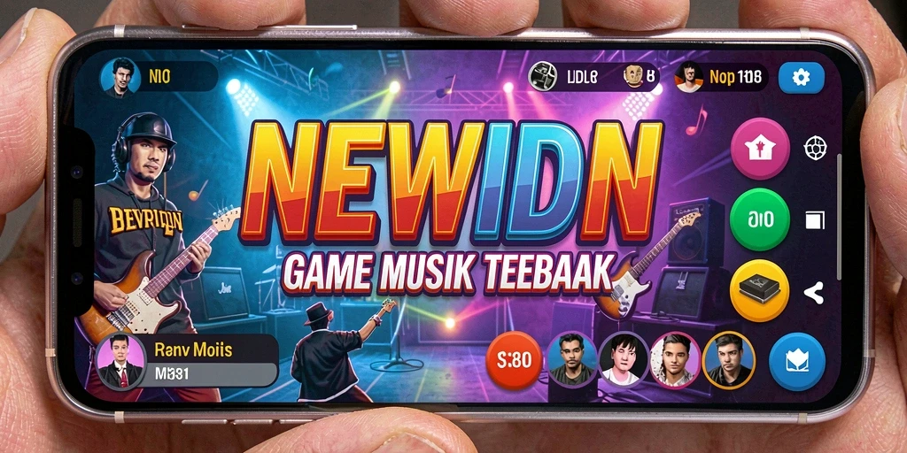 Tampilan gameplay NEWIDN yang penuh warna dan interaktif.