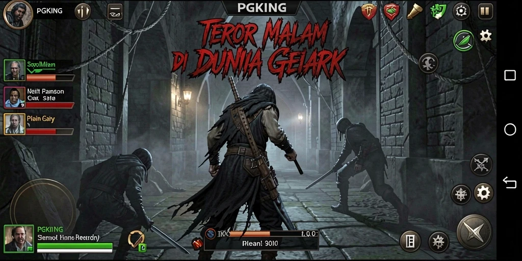 Screenshot gameplay PGKING yang menampilkan momen mencekam dan menakutkan.