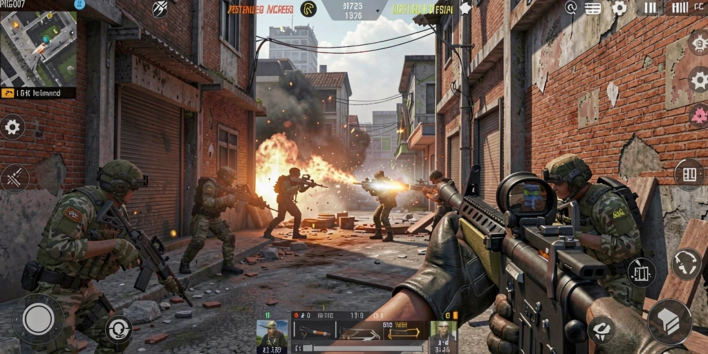 Gameplay dinamis PRG007 menunjukkan aksi tembak-menembak yang mendebarkan.