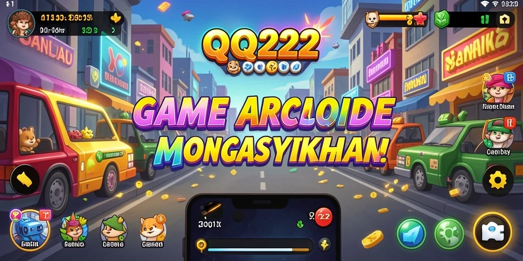 Tampilan gameplay seru dari QQ222 dengan banyak tantangan Arcade.