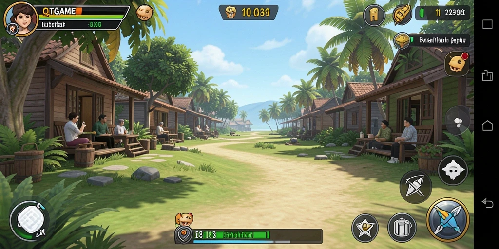 Melihat QTGAME yang penuh warna dan menyenangkan saat bermain.