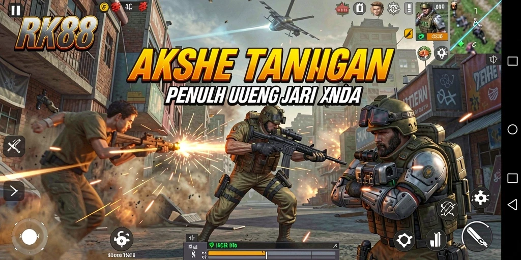 Tangkapan layar menunjukkan aksi mendebarkan dalam RK88.