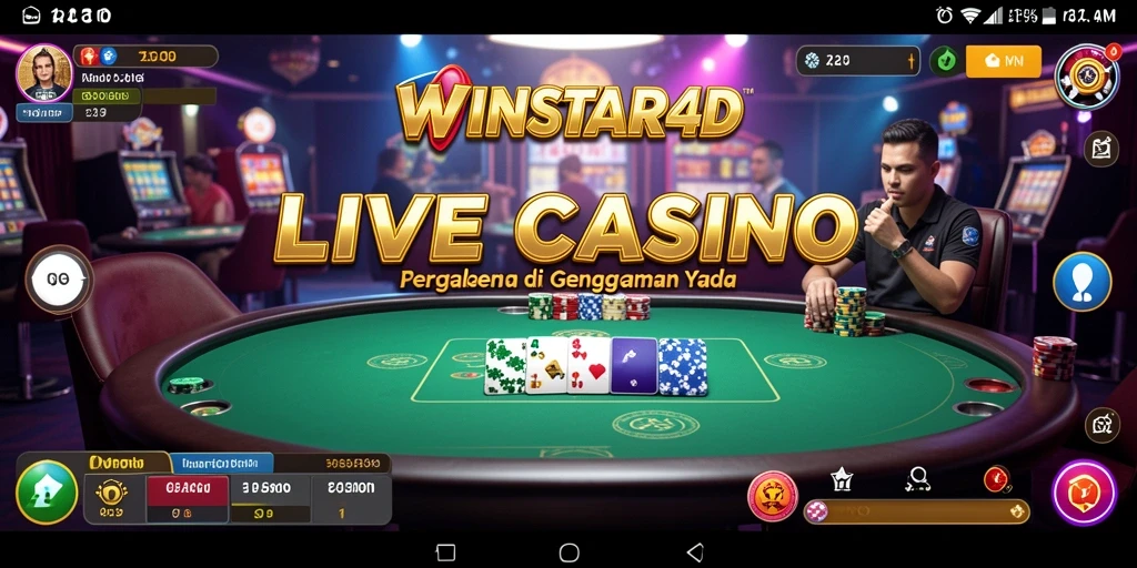 Tampilan gameplay Live Casino yang menawan dan realistis dari WINSTAR4D.