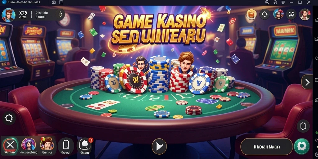 Screenshot gameplay X78 menampilkan aksi kasino yang mendebarkan.